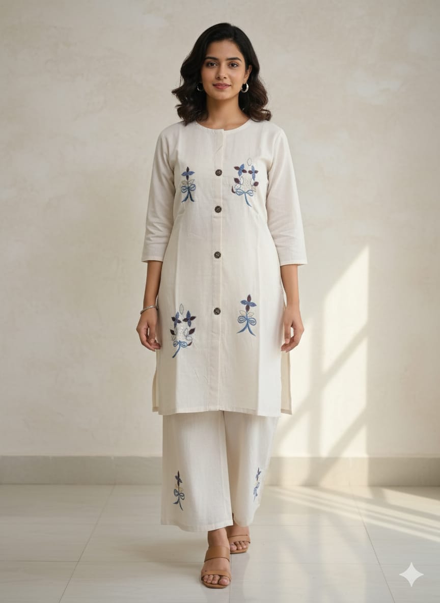 Blush Bloom khadi cooten